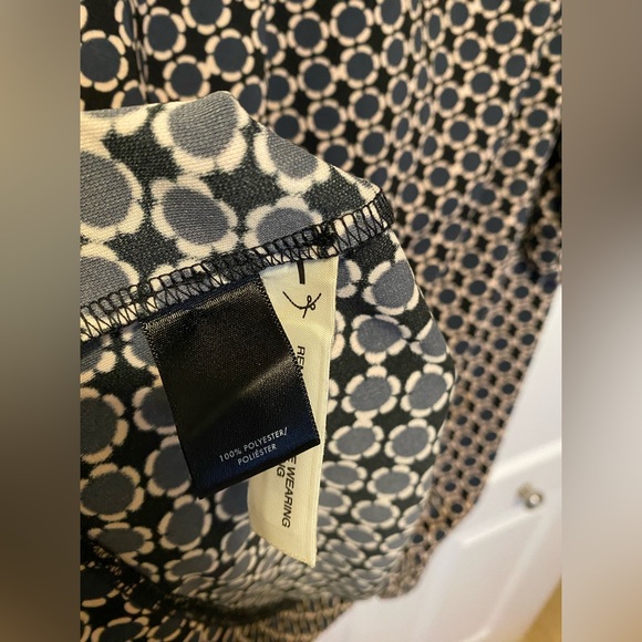 Ann Taylor Petite Faux Wrap Dress Geometric Pattern size OP - Picture 6 of 7